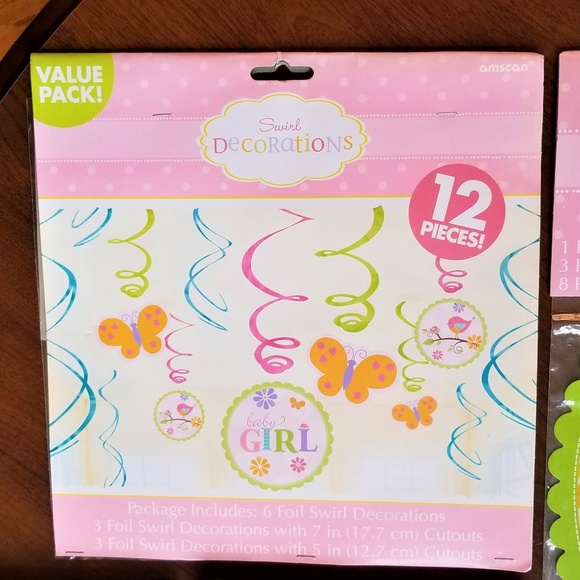 Baby Shower Lot Girls Pink Birds & Butterflies New - Picture 7 of 7